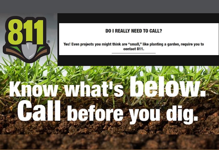 Call 811 before you Dig